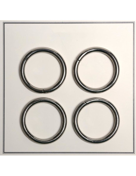 Gebrochene Ringe für Taschen 28 mm - Silber