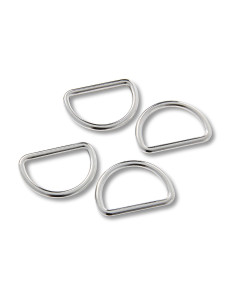 Schachtel mit 4 D-Ringen - Silber 25 mm 2