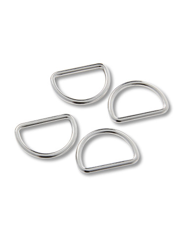 Schachtel mit 4 D-Ringen - Silber 25 mm