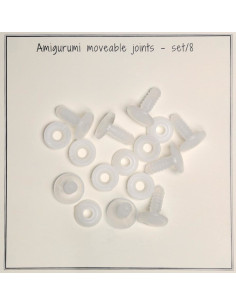 Set mit 8 beweglichen Gelenken 15 mm für Amigurumis