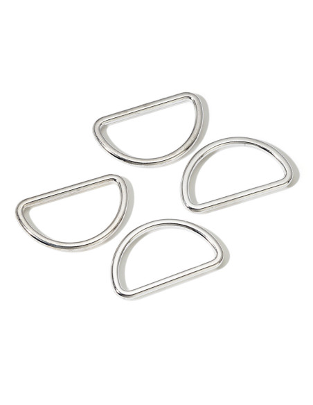 Schachtel mit 4 D-Ringen - Silber 30 mm