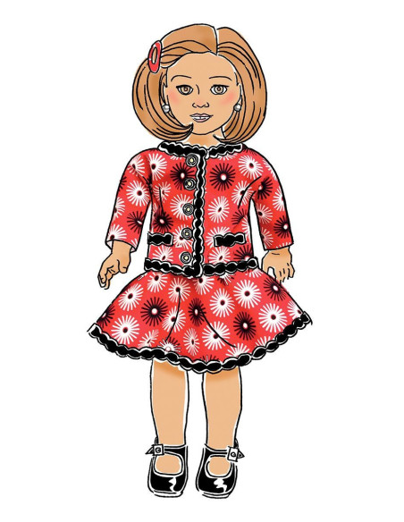 Puppenkleidermuster 46 cm - Butterick 6645
