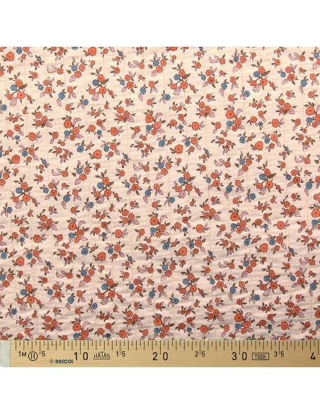Tissu coton matelassé double face June - Peau et toffee