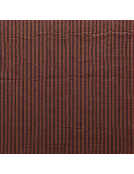 Tissu coton matelassé double face Saian - Marron et auburn