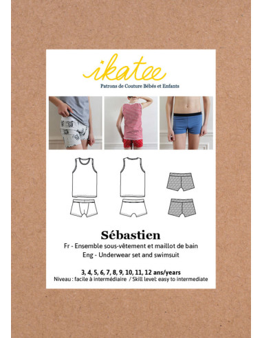 Schnittmuster für Unterwäsche und Badeanzug Sébastien - Ikatee