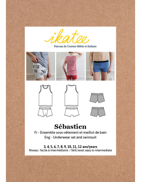 Schnittmuster für Unterwäsche und Badeanzug Sébastien - Ikatee