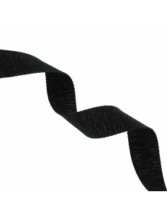 Glitzernder Baumwollgurt für Tasche - Schwarz