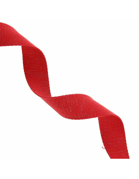 Glitzernder Baumwollgurt für Tasche - Rot