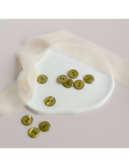 Bouton Shiny 2 trous - Matcha
