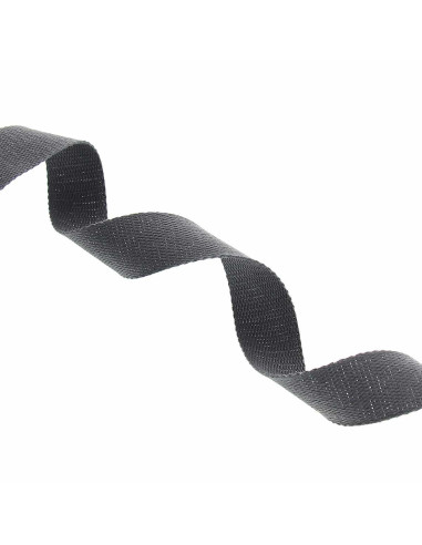 Glitzernder Baumwollgurt für Tasche - Anthrazitgrau