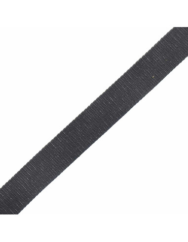 Glitzernder Baumwollgurt für Tasche - Anthrazitgrau