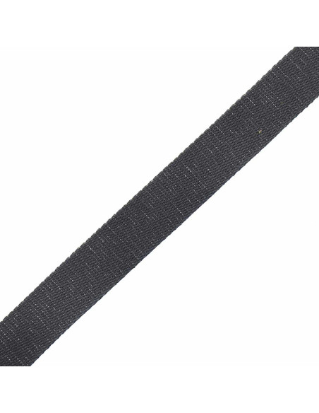 Glitzernder Baumwollgurt für Tasche - Anthrazitgrau