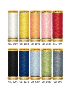 Set mit 10 Nähfäden aus Baumwolle Gütermann - Leuchtend 2