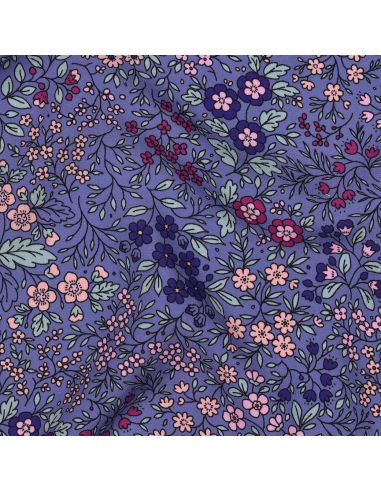 Tissu viscose - Fleurette violette