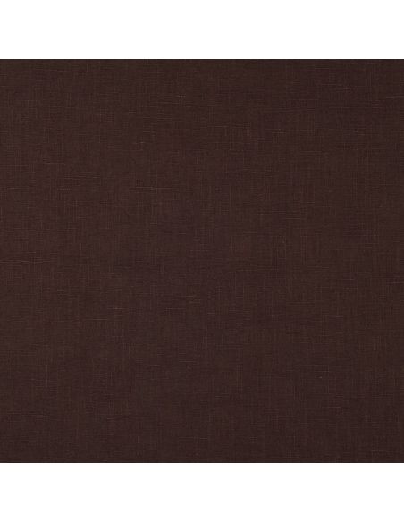 Tissu lin coton lavé - Chocolat