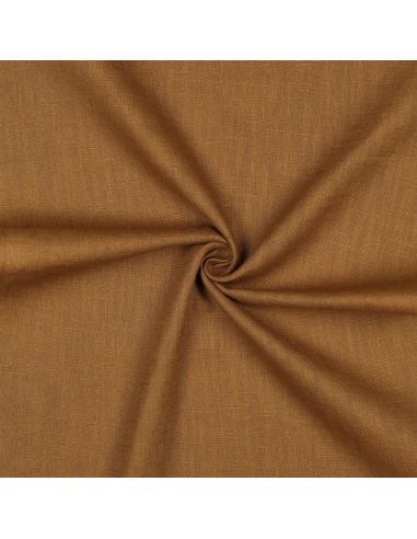 Tissu lin coton lavé - Caramel