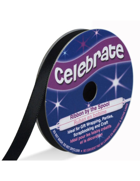 Schwarzes Satinband Celebrate - 6 mm x 6 Meter