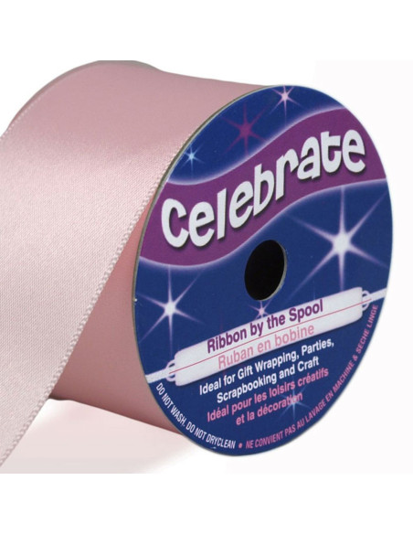 Satinband Celebrate rosa - 38 mm x 4 Meter