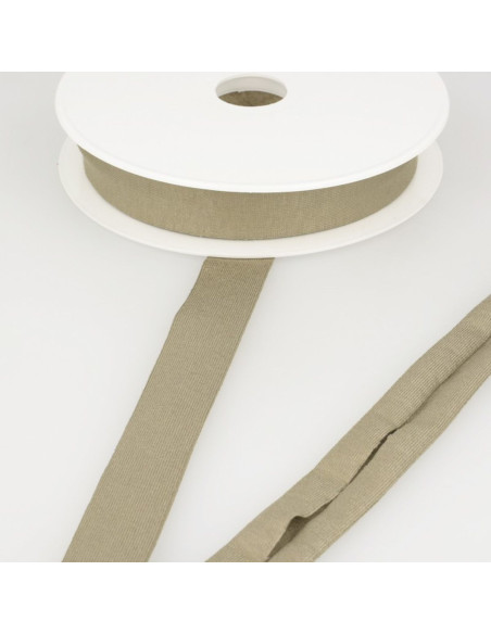 Viskose-Jersey-Schrägband - Taupe