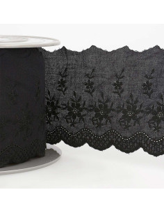 Englische Stickerei Clémence 85 mm - Schwarz