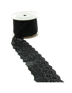 Englische Stickerei Lise 76 mm - Schwarz