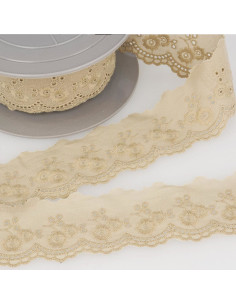 Englische Stickerei Anaïs 45 mm - Ecru