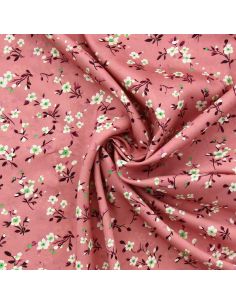 Tissu viscose Rosier sauvage - Bois de rose