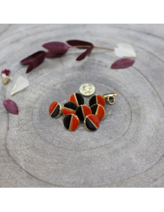 Wink Black Knopf - Tangerine
