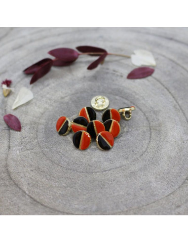 Wink Black Knopf - Tangerine