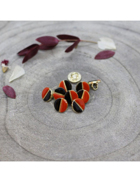 Wink Black Knopf - Tangerine