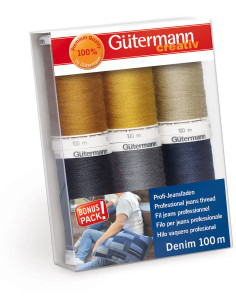 Set mit 6 Nähfäden Denim Gütermann