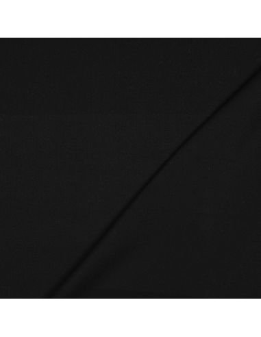 Tissu gabardine viscose brossée premium - Noir