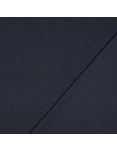 Tissu gabardine viscose brossée premium - Bleu marine