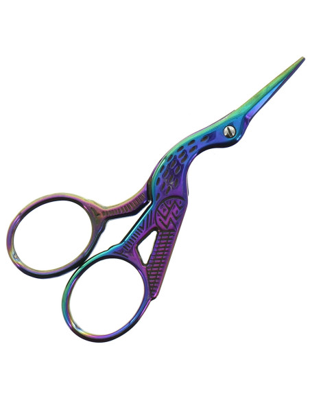 Regenbogen-Storch-Stickschere 9 cm