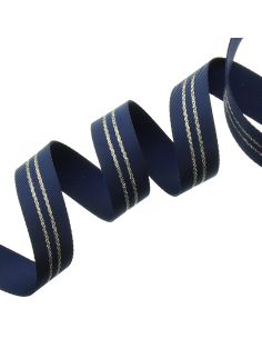 Sangle bagagerie rayé lurex - Bleu marine