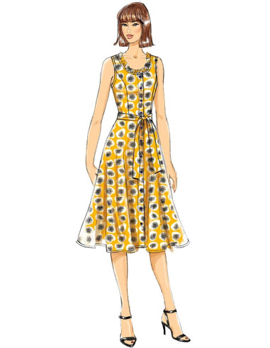 Kleidmuster, Gürtel und Handtasche - Butterick 6674