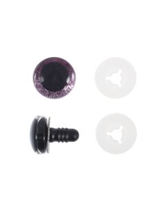 Lot de 6 yeux de sécurité 12 mm - Rose