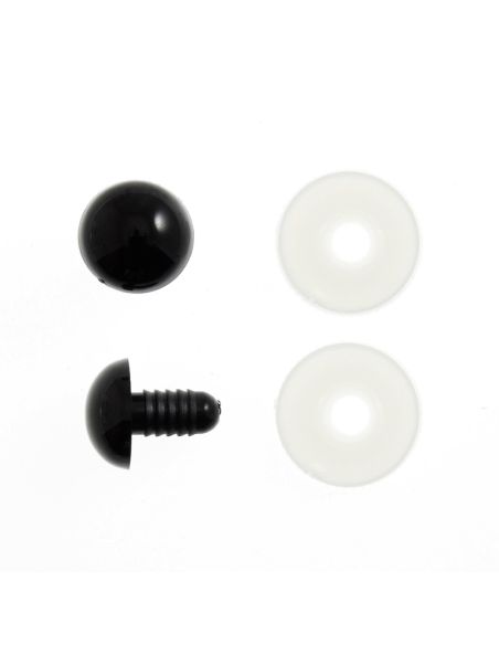 Lot de 6 yeux de sécurité 9 mm - Rose