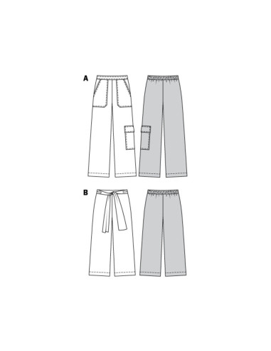 Weite Hosenmuster - Burda 6250