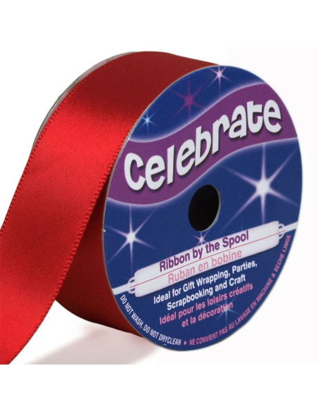Rotes Satinband Celebrate - 25 mm x 4 Meter