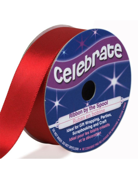 Rotes Satinband Celebrate - 20 mm x 5 Meter