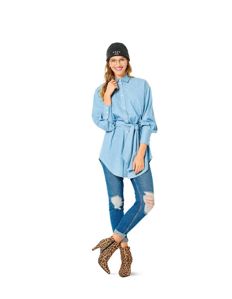 Blusen- und Hemdenschnittmuster - Burda 6263