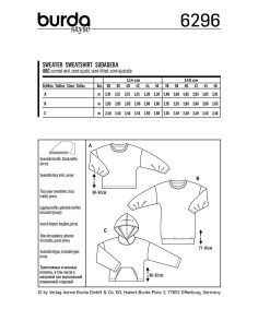 Sweatshirt-Schnittmuster - Burda 6296 2