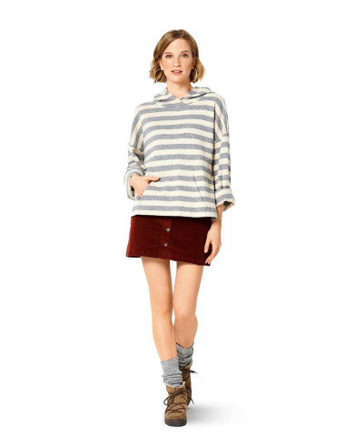 Sweatshirt-Schnittmuster - Burda 6296