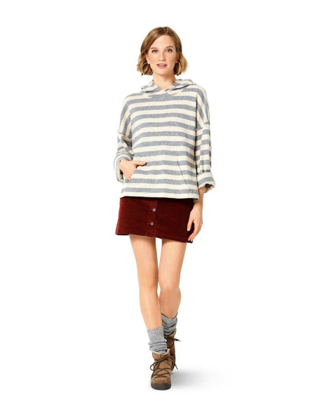 Sweatshirt-Schnittmuster - Burda 6296
