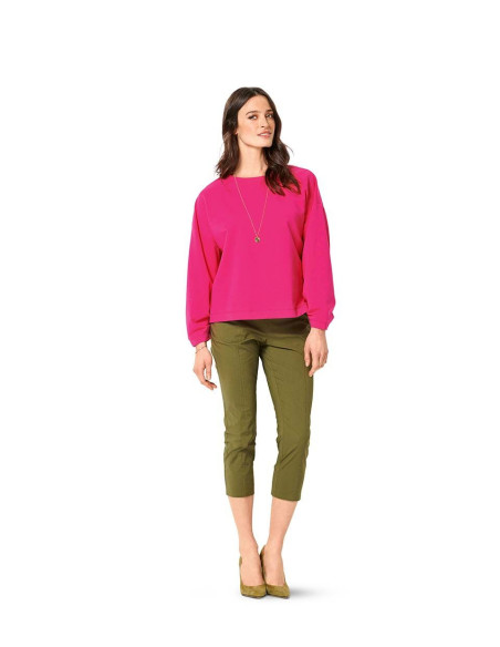 Sweatshirt-Schnittmuster - Burda 6296