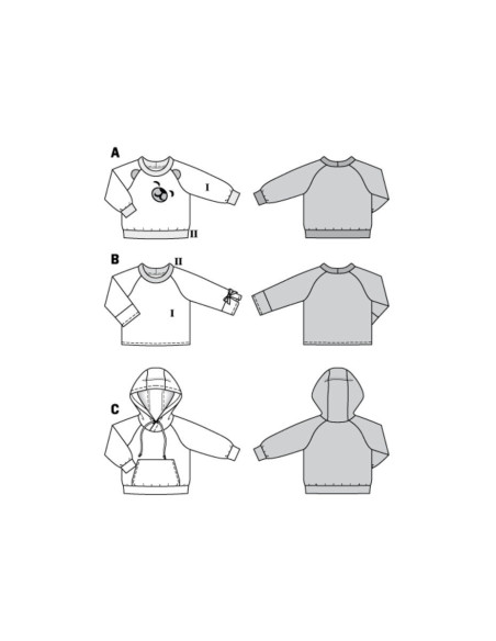 Kapuzenpullover-Schnittmuster - Burda 9308