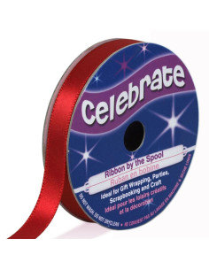 Rotes Satinband Celebrate - 9 mm x 6 Meter