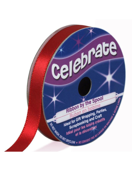 Rotes Satinband Celebrate - 9 mm x 6 Meter