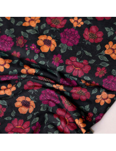Tissu jersey de viscose Dalia noir - Lise Tailor